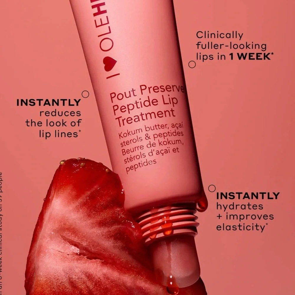Ole Henriksen Pout Preserve Peptide Lip Treatment in Strawberry Sorbet Glimmer